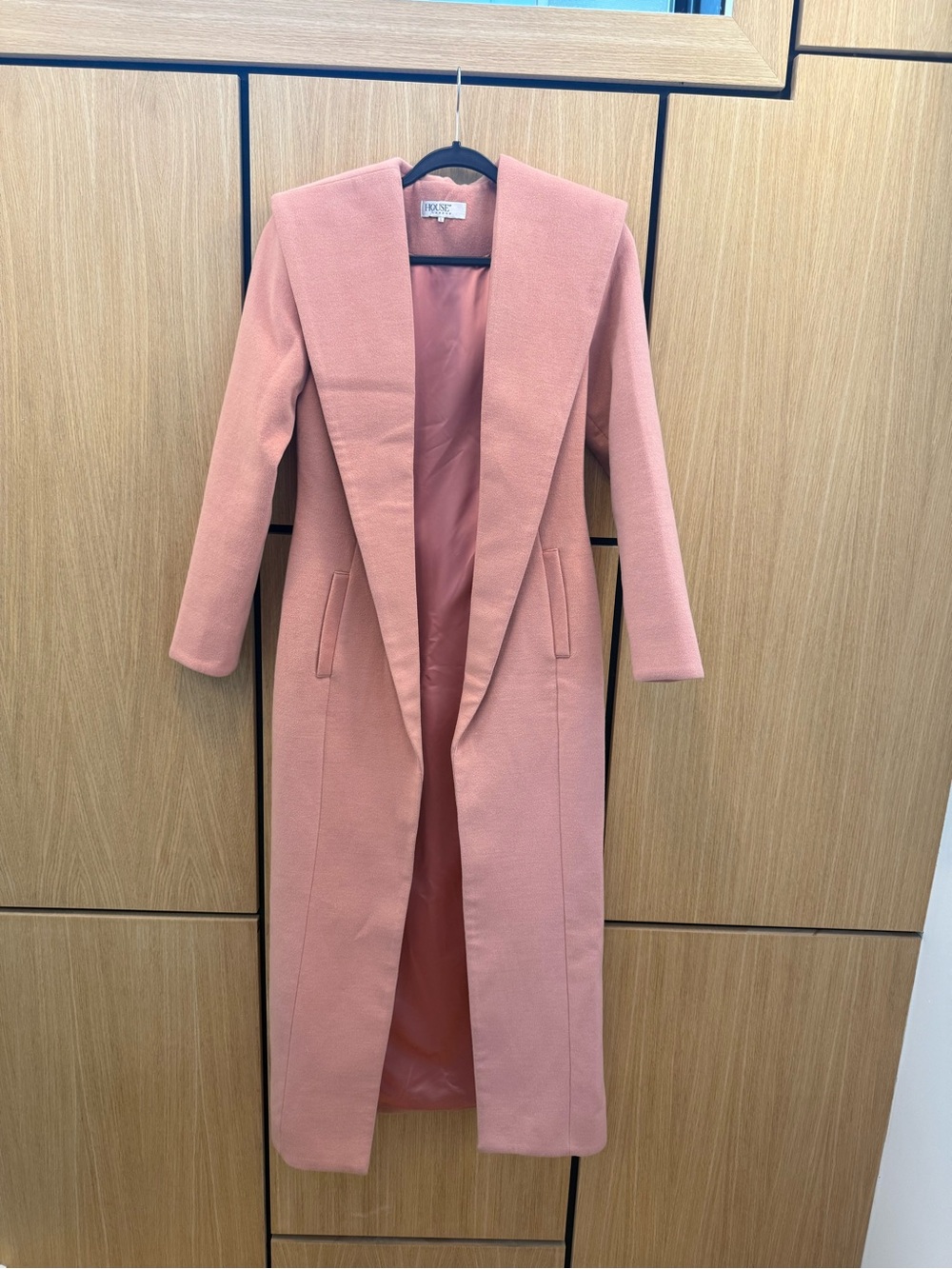 House of CB Moren Long Dusty Pink Coat